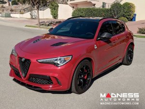 Alfa Romeo Stelvio Hood Air Vent Trim Kit - Quadrifoglio - Carbon Fiber Alfa Romeo Stelvio Hood Air Vent Trim Kit - Quadrifoglio - Carbon Fiber